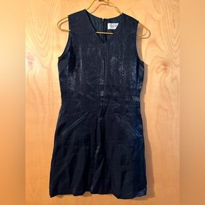 black satin midi dress